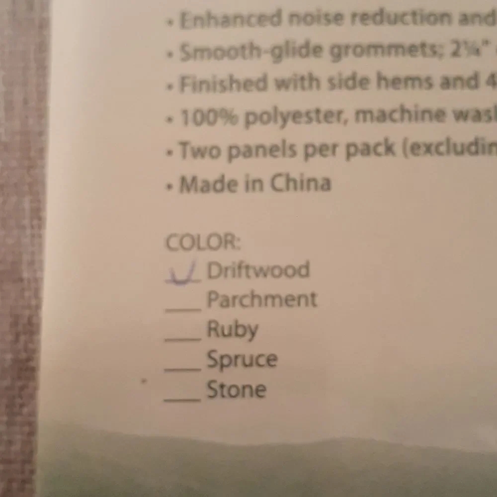 New P&H Madison Double Blackout Grommet Curtain‎ Pair Driftwood Size 40